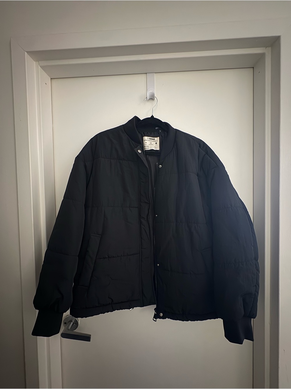 Ci Sono Black Quilted Puffer Jacket